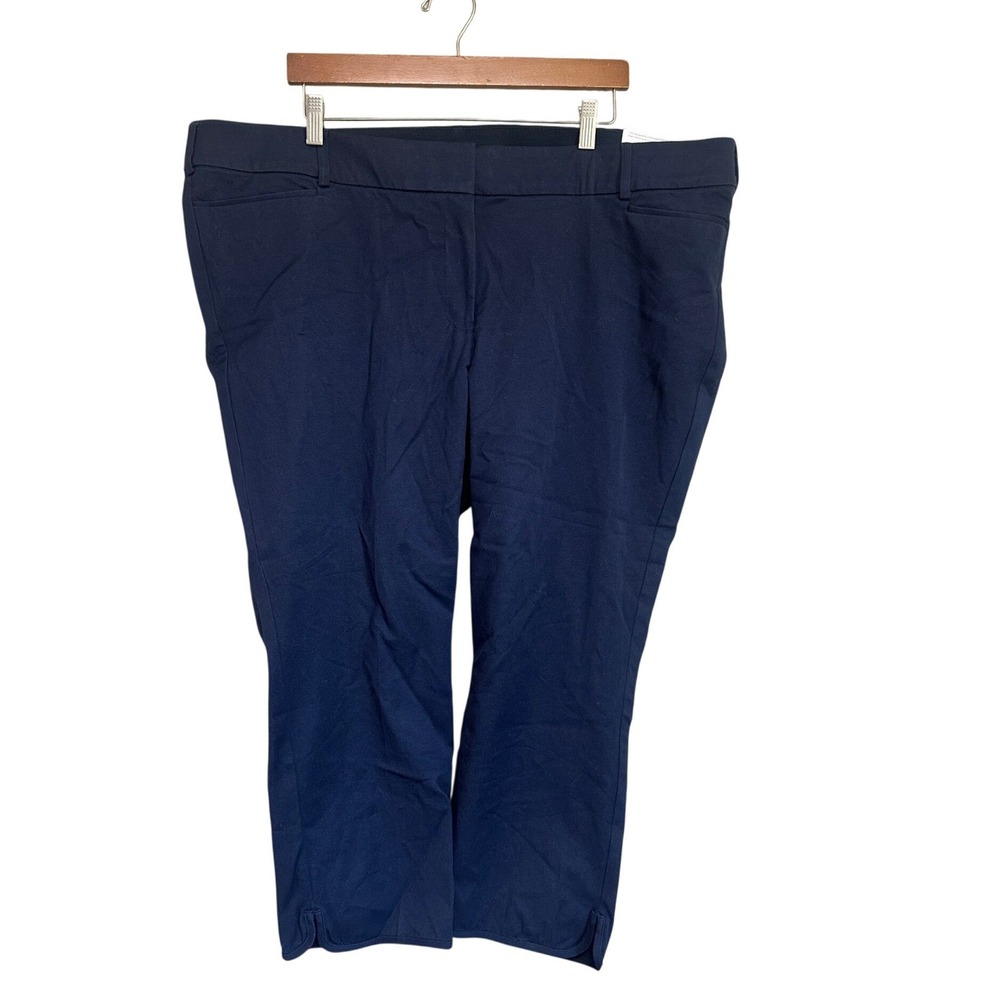 Lane Bryant The Deluxe Allie Navy Blue Straight Leg Plus Size Pants 22W